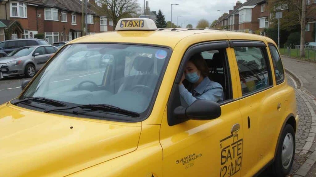 Safe taxi ride for women in Shepperton